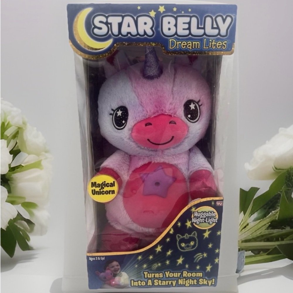 Star Belly Dream Lites Magical Unicorn Huggable Nightlight 6 Colored Lights New